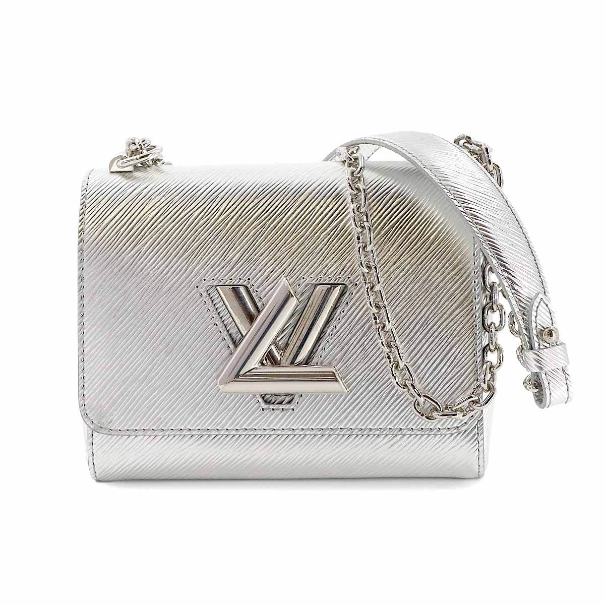 Epi Twist PM Shoulder Bag Leather Argent M50323 Purse