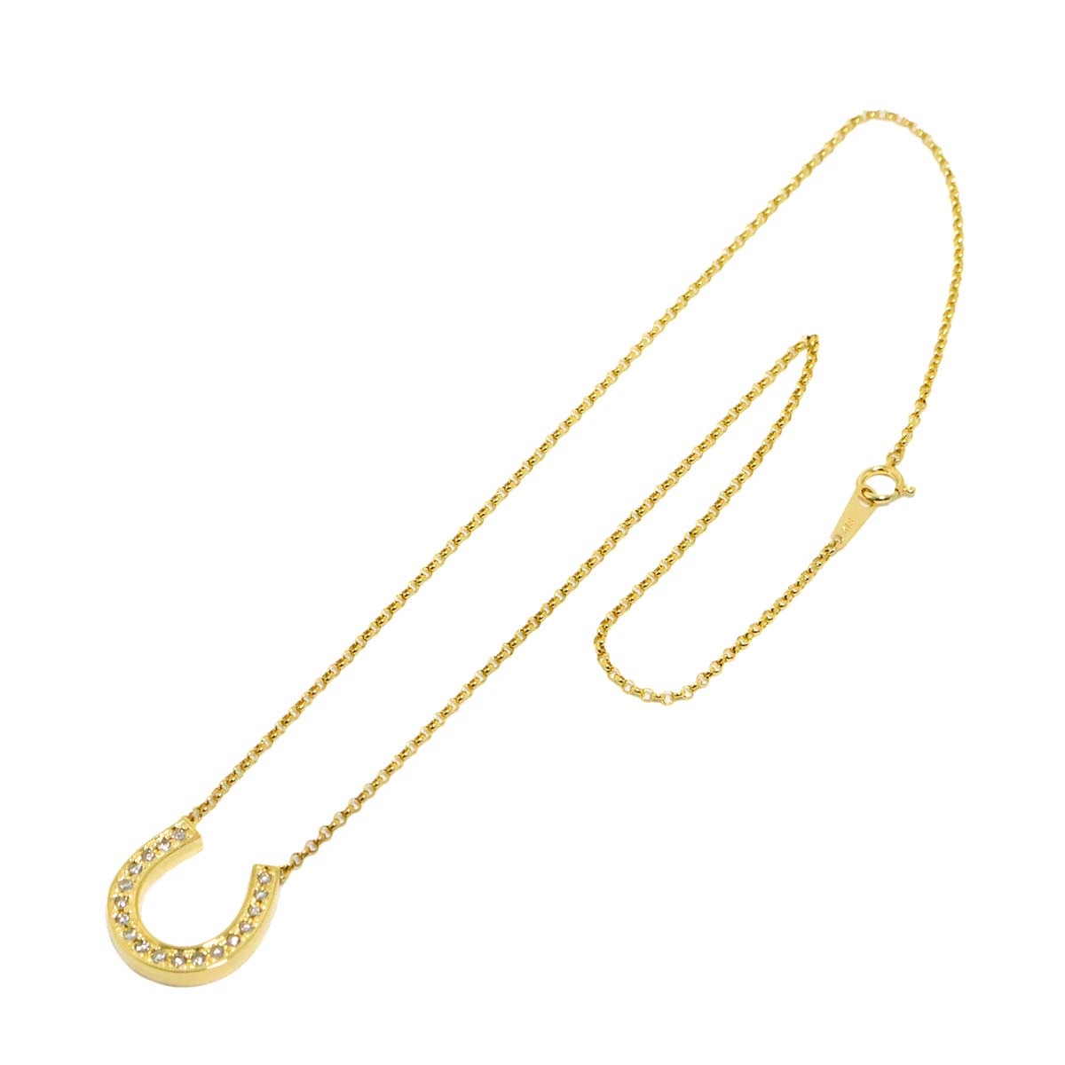 Diamond 0.30ct Necklace 18K YG Yellow Gold 750