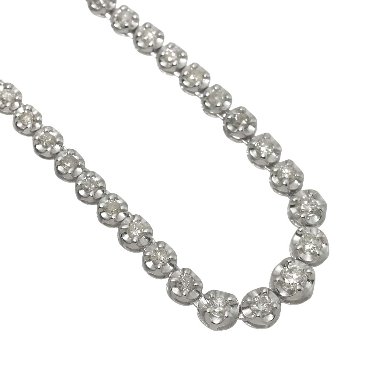 Diamond 2.00ct Necklace 18K WG White Gold 750