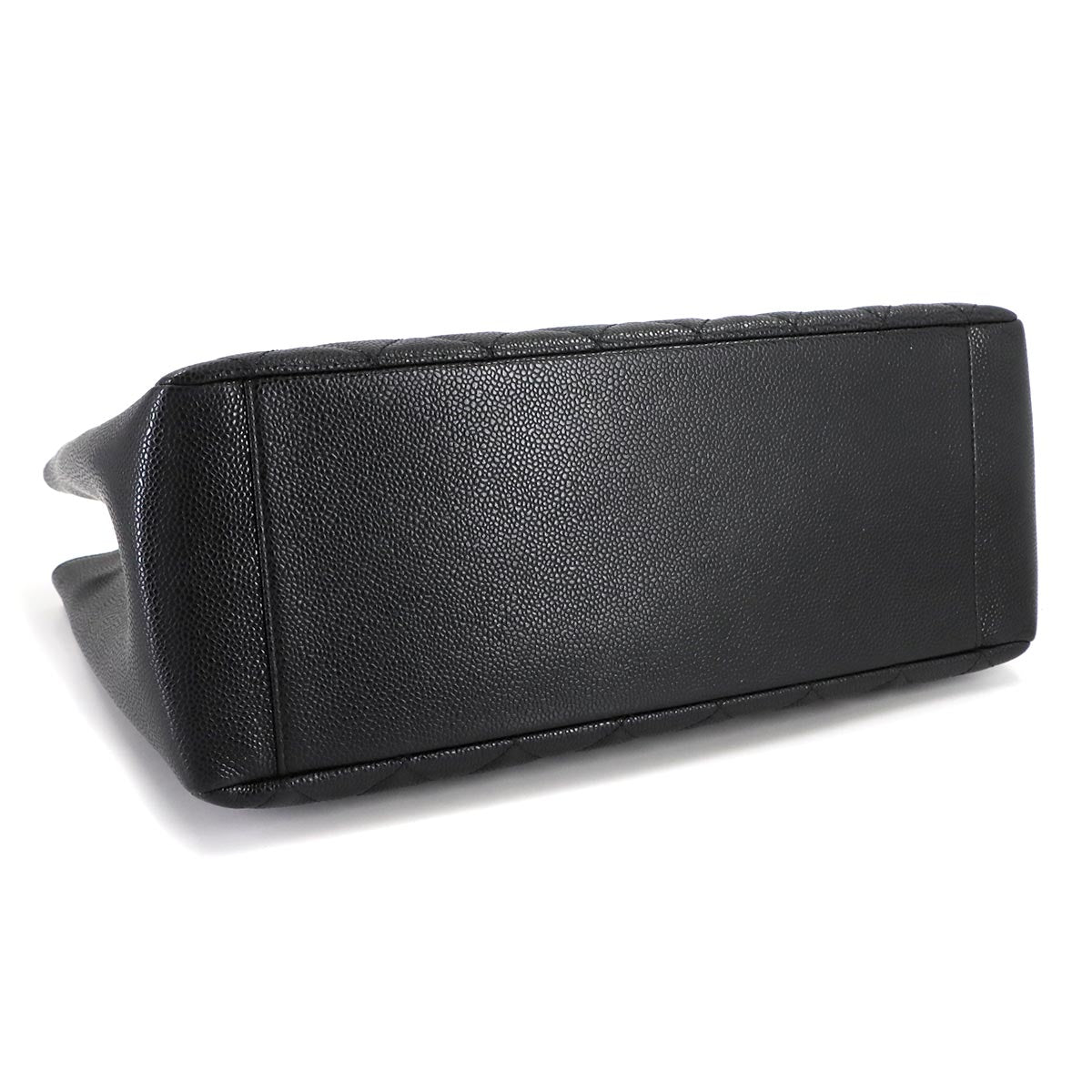 Matelasse Grand Shopping Tote Bag Leather Black GST A50995