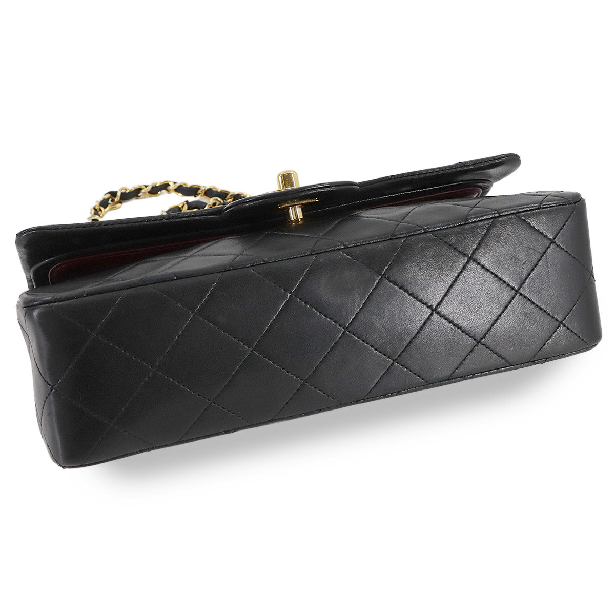 Matelasse 23 Chain Shoulder Bag Leather Black A01113 Vintage