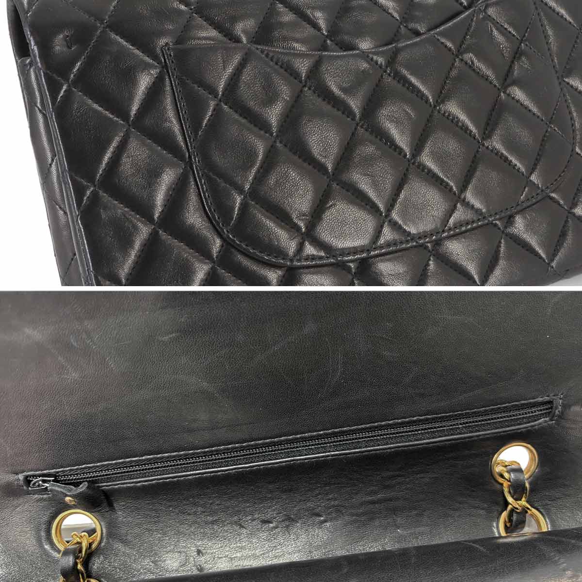 Matelasse 25 Chain Shoulder Bag Leather Black A01112 11.12