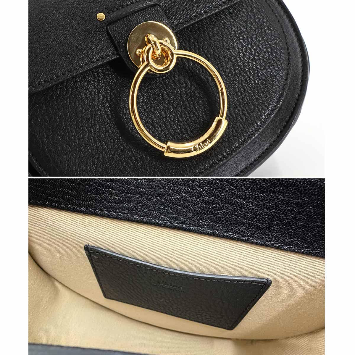 Tess Small 2way Hand Shoulder Bag Leather Black Purse