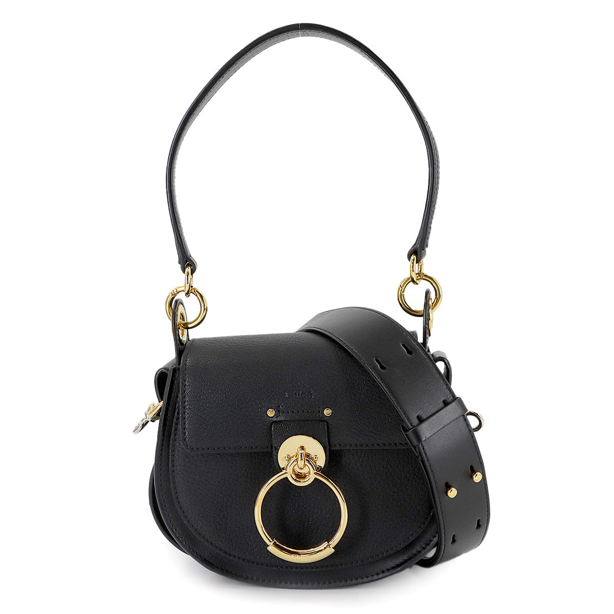 Tess Small 2way Hand Shoulder Bag Leather Black Purse