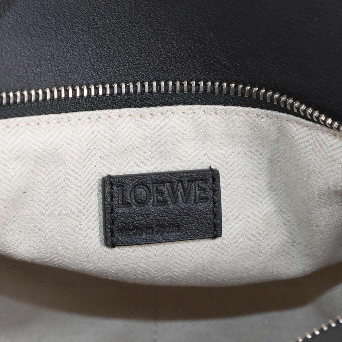 Pazzle Bag Medium 2way Hand Shoulder Bag Leather Black Purse