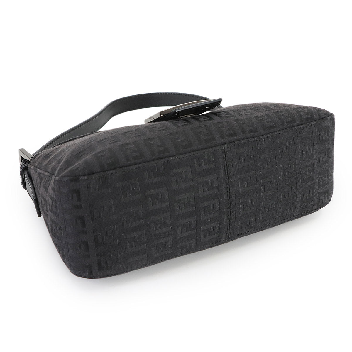 Zucchino Mamma Baguette Shoulder Bag Canvas Leather Black 8BR003