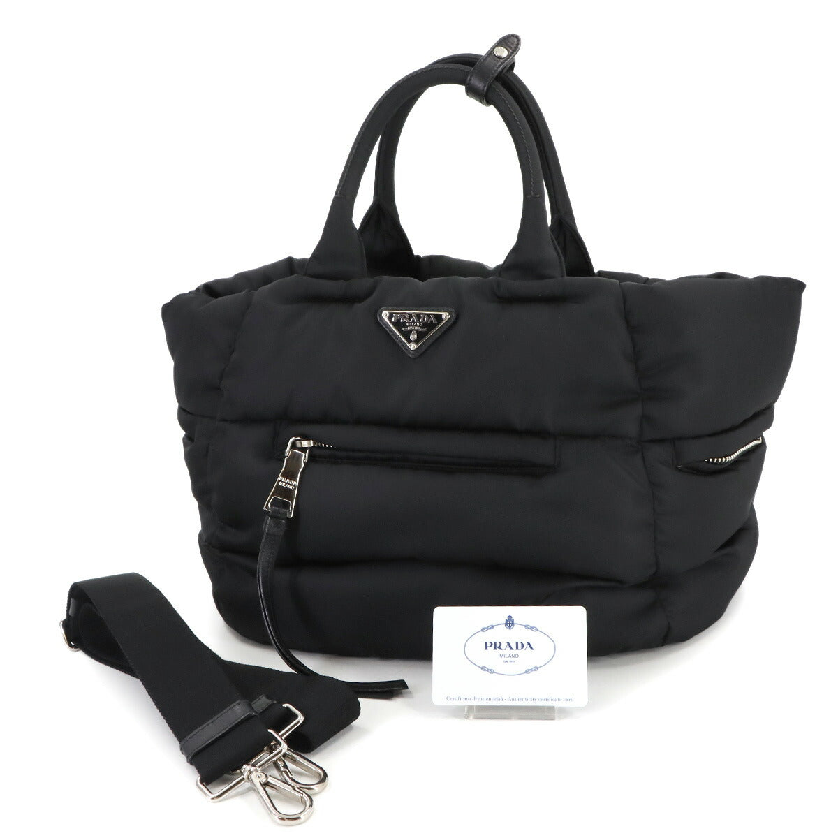 Bomber 2way Hand Shoulder Bag Nylon Leather Nero BN2632 Purse