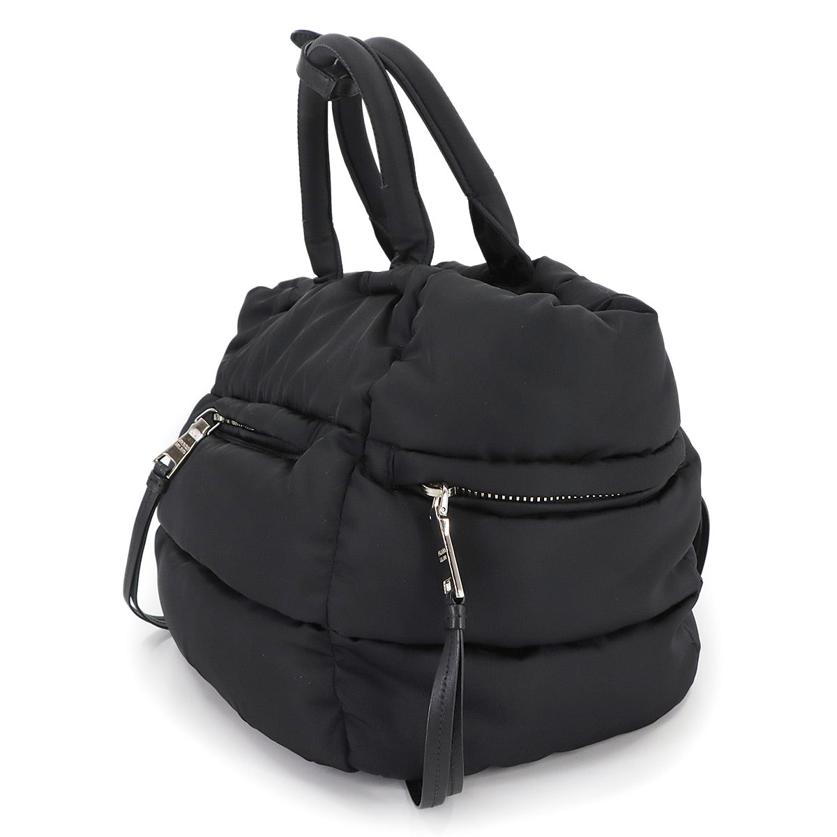 Bomber 2way Hand Shoulder Bag Nylon Leather Nero BN2632 Purse