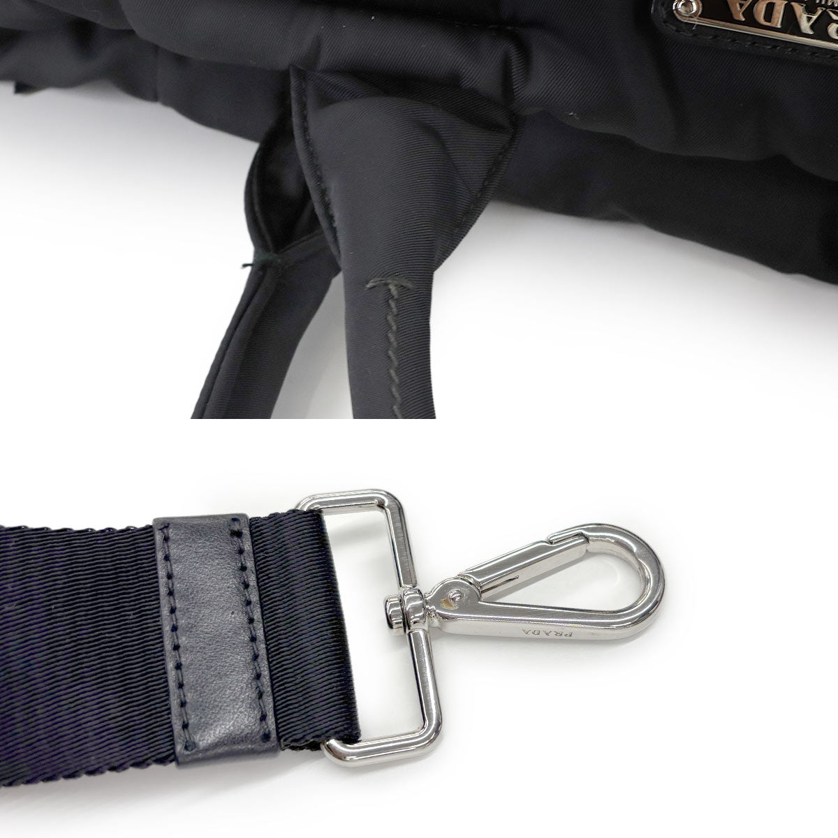 Bomber 2way Hand Shoulder Bag Nylon Leather Nero BN2632 Purse