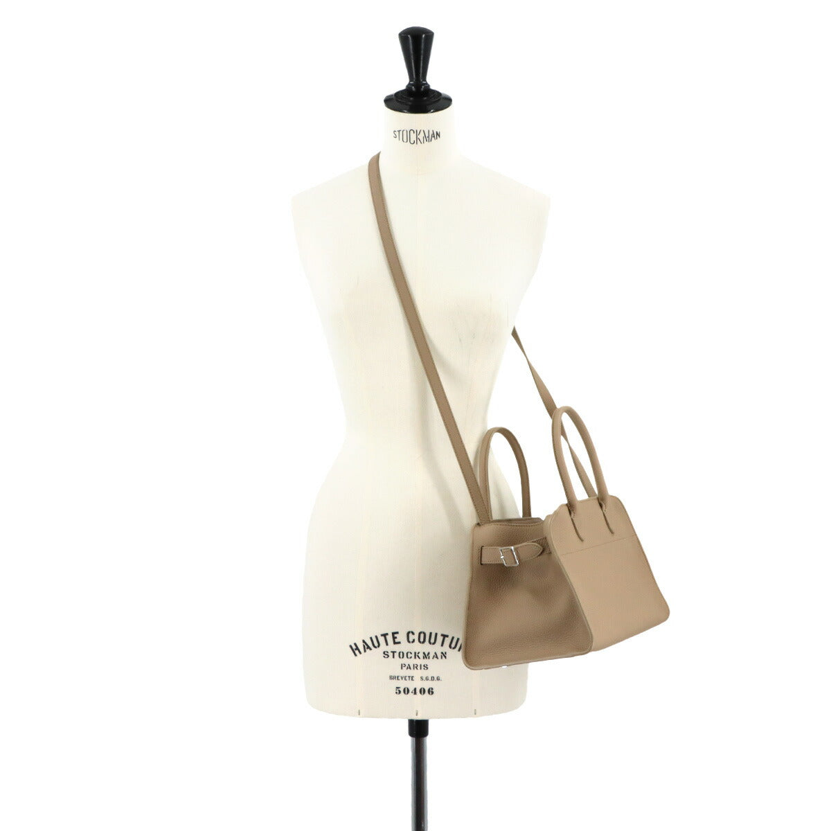 Margaux 10 Hand Shoulder Bag Leather Dark Taupe W1190L133
