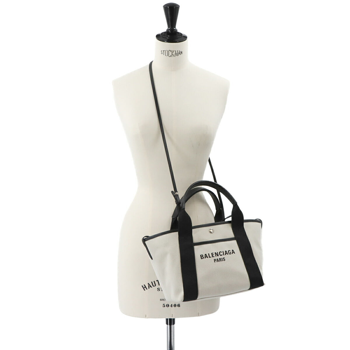 Biarritz Small Tote Shoulder Bag Canvas Natural 805118