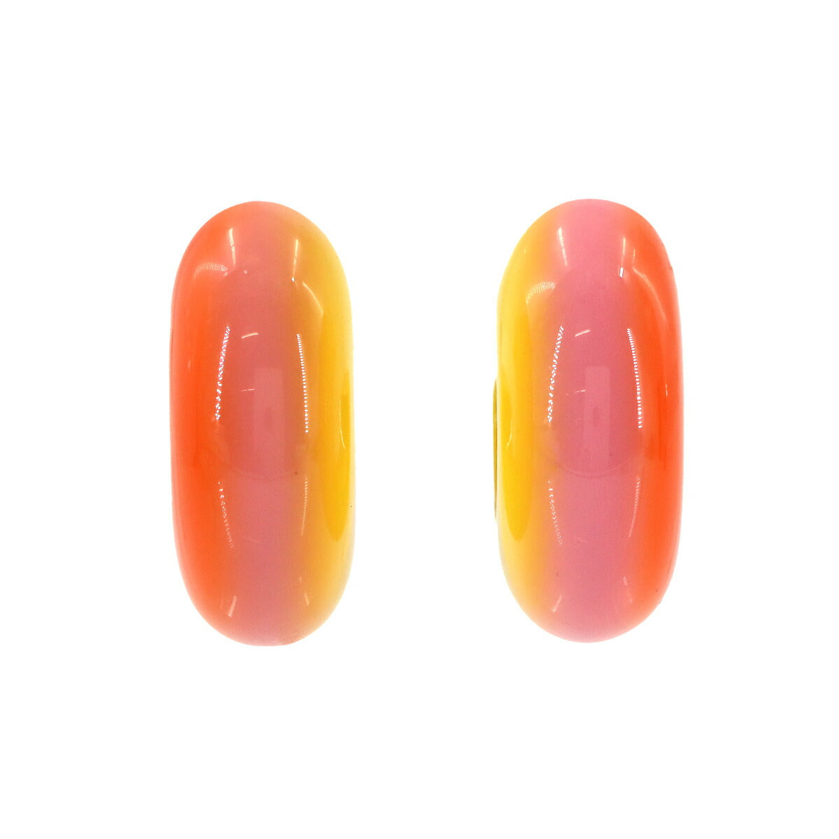 Fusion PM Earrings Lacquer Wood Orange Multicolor