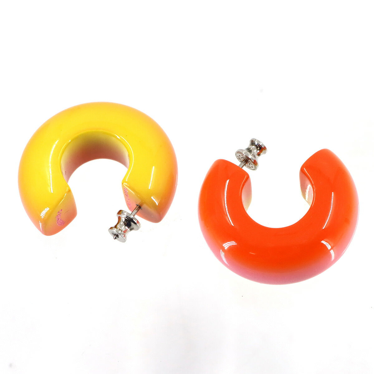 Fusion PM Earrings Lacquer Wood Orange Multicolor