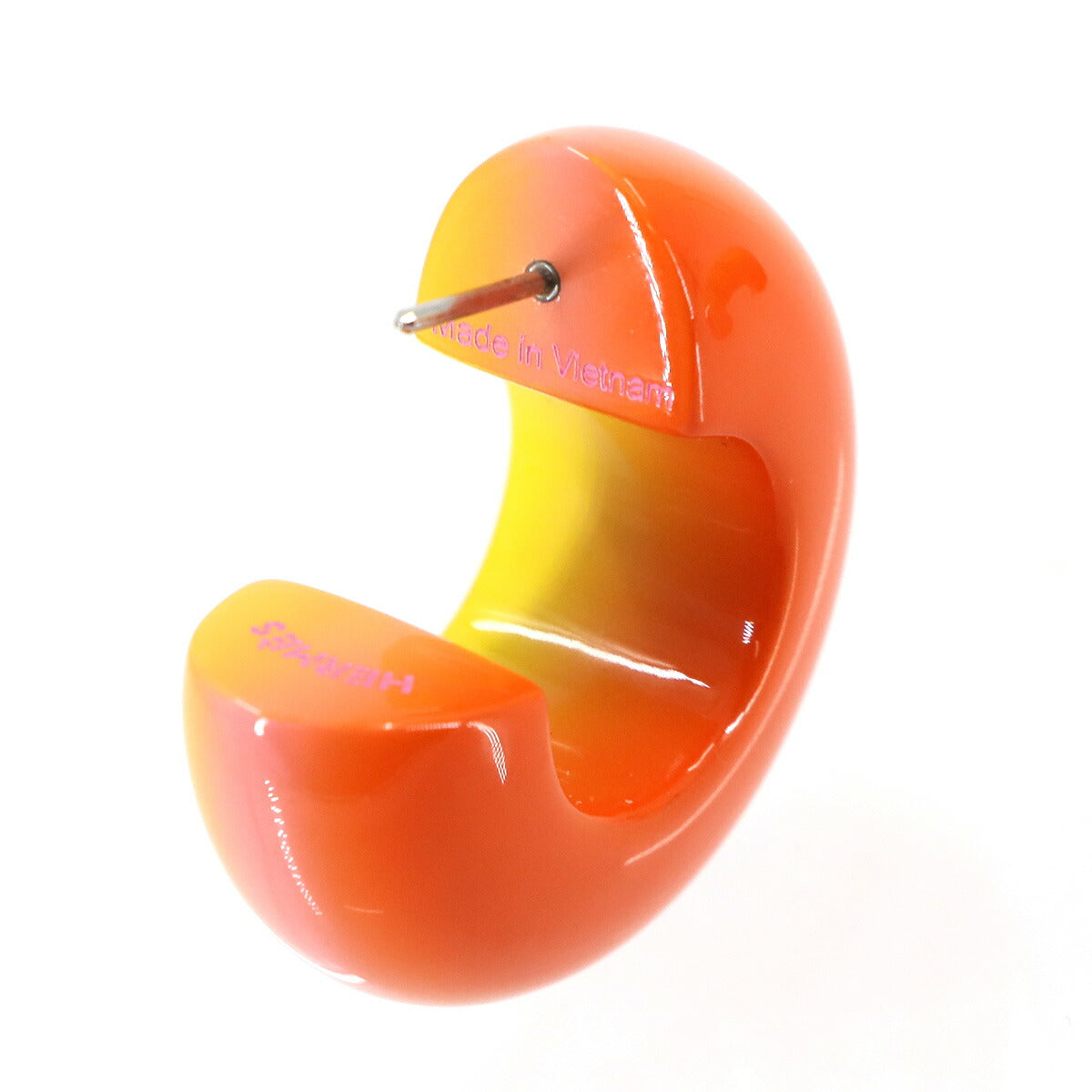 Fusion PM Earrings Lacquer Wood Orange Multicolor