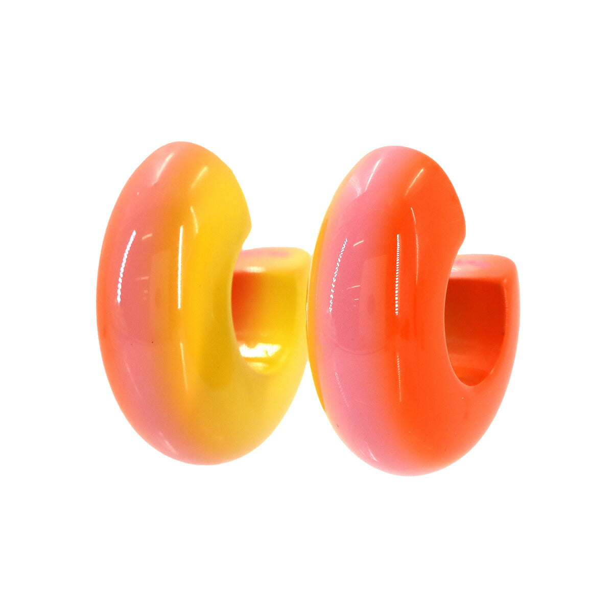 Fusion PM Earrings Lacquer Wood Orange Multicolor