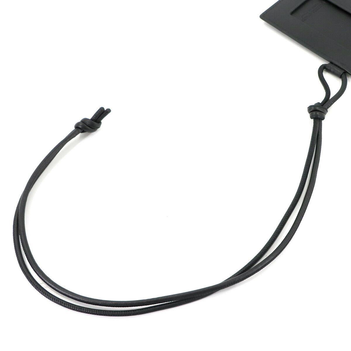 Intrecciato Badge Holder Card Case Leather Black 785985