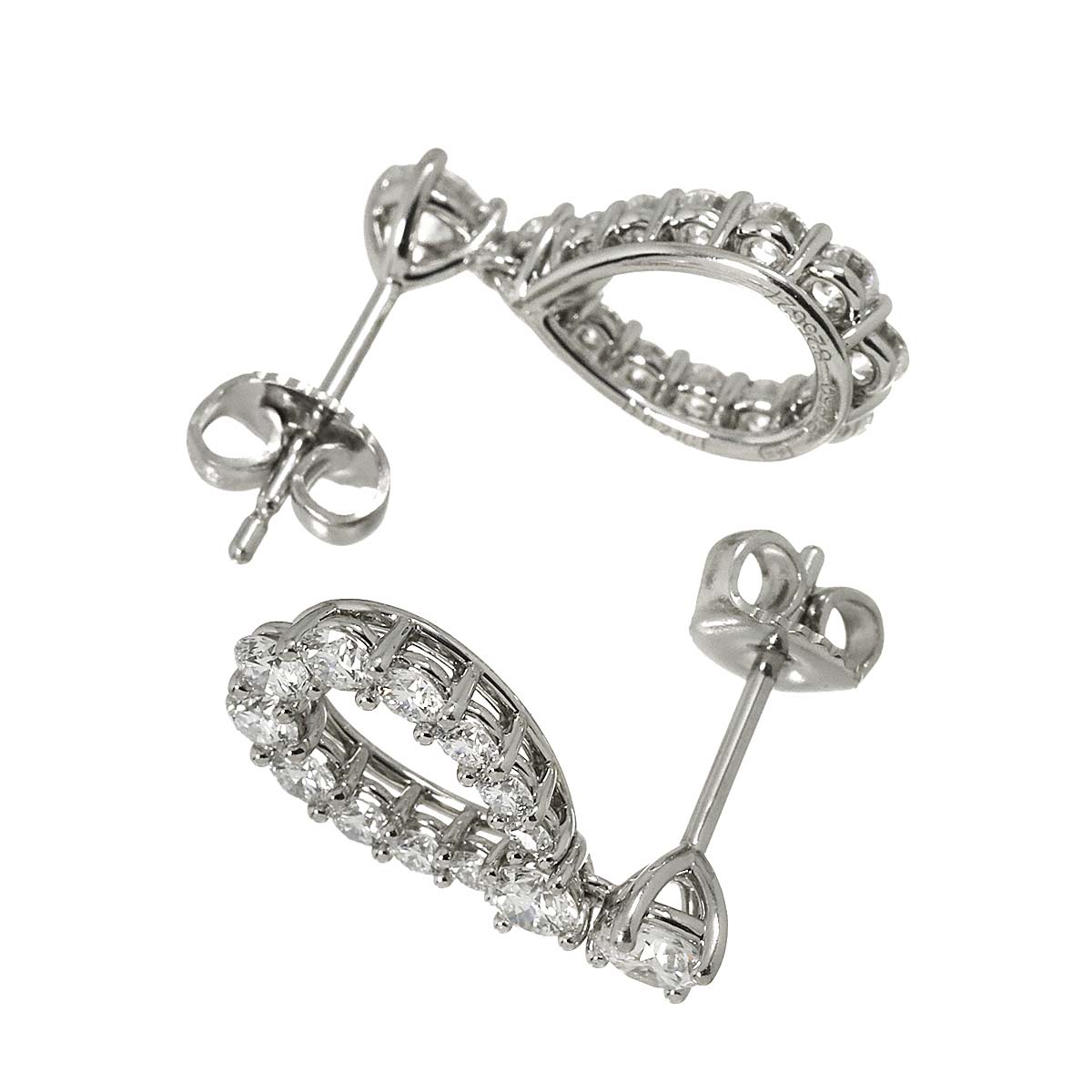 Loop Diamond 0.21ct/0.21ct MM Earrings Pierced Pt