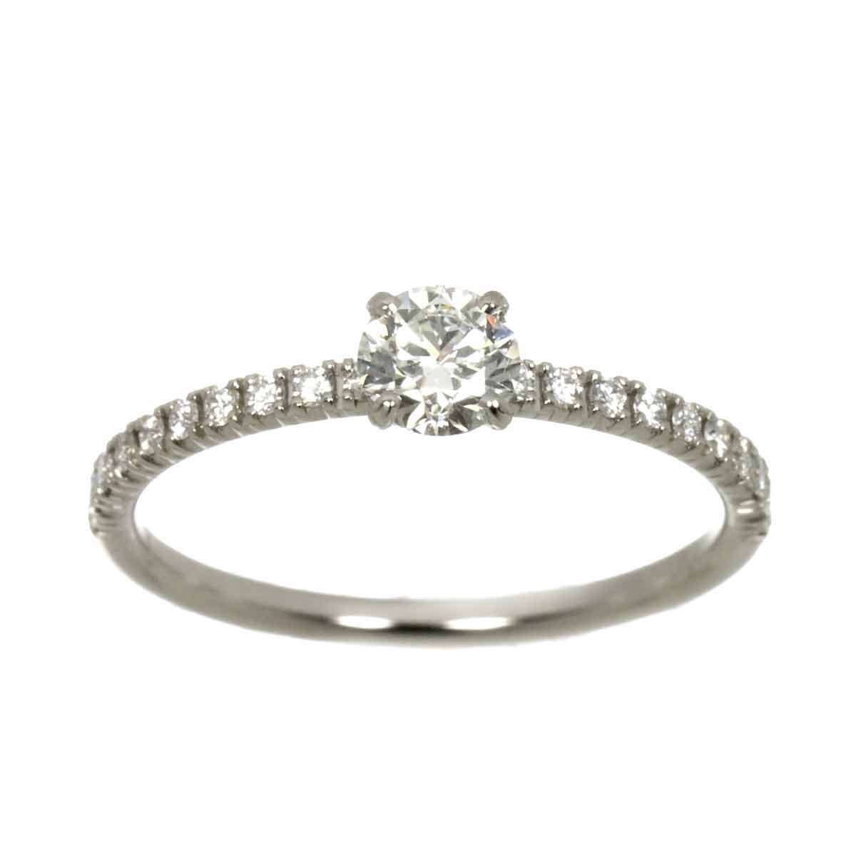Half Diamond 0.30ct G/VVS1/VG Ring Pt size49 4.75-5(US)