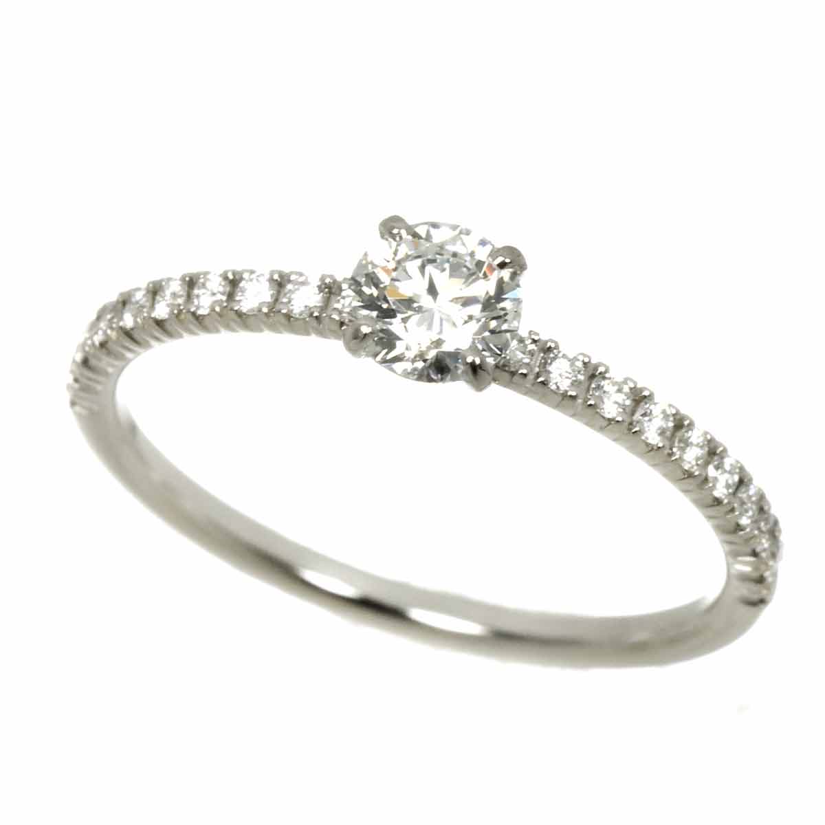 Half Diamond 0.30ct G/VVS1/VG Ring Pt size49 4.75-5(US)