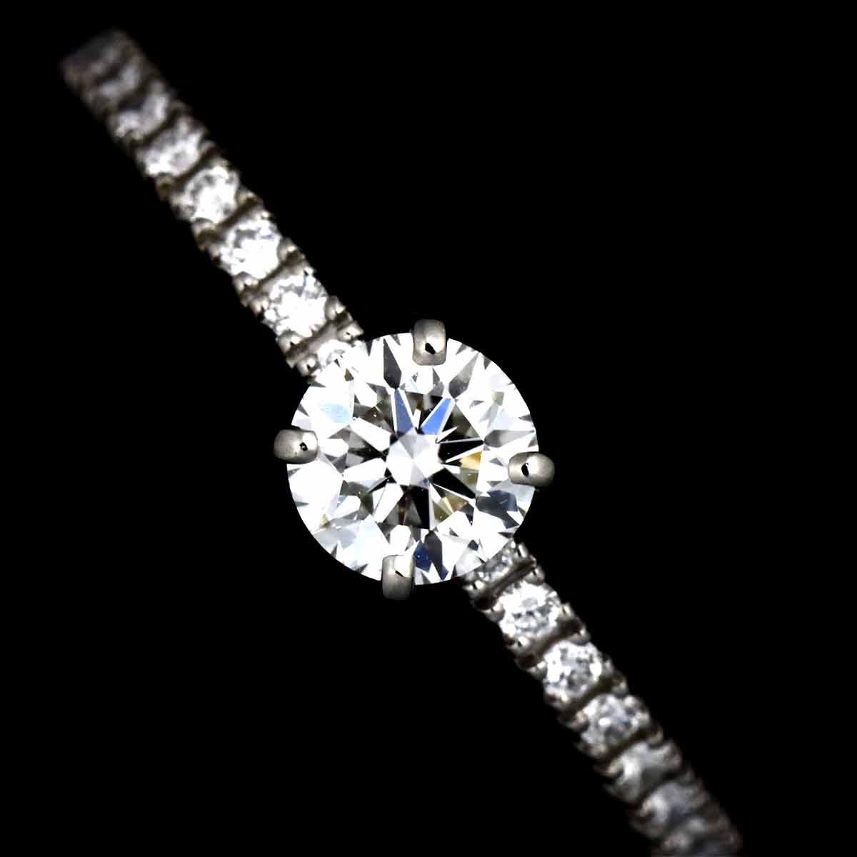 Half Diamond 0.30ct G/VVS1/VG Ring Pt size49 4.75-5(US)