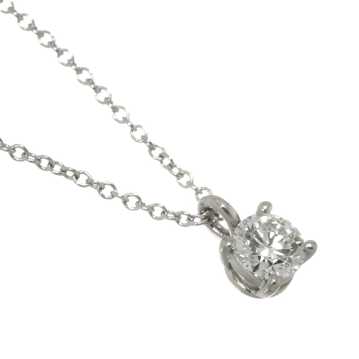Solitaire Diamond Necklace Platinum