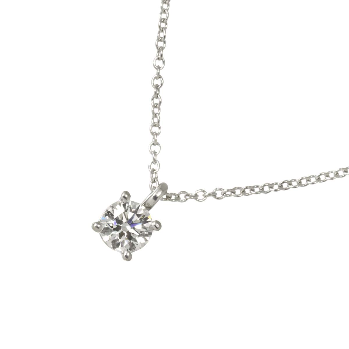 Solitaire Diamond Necklace Platinum