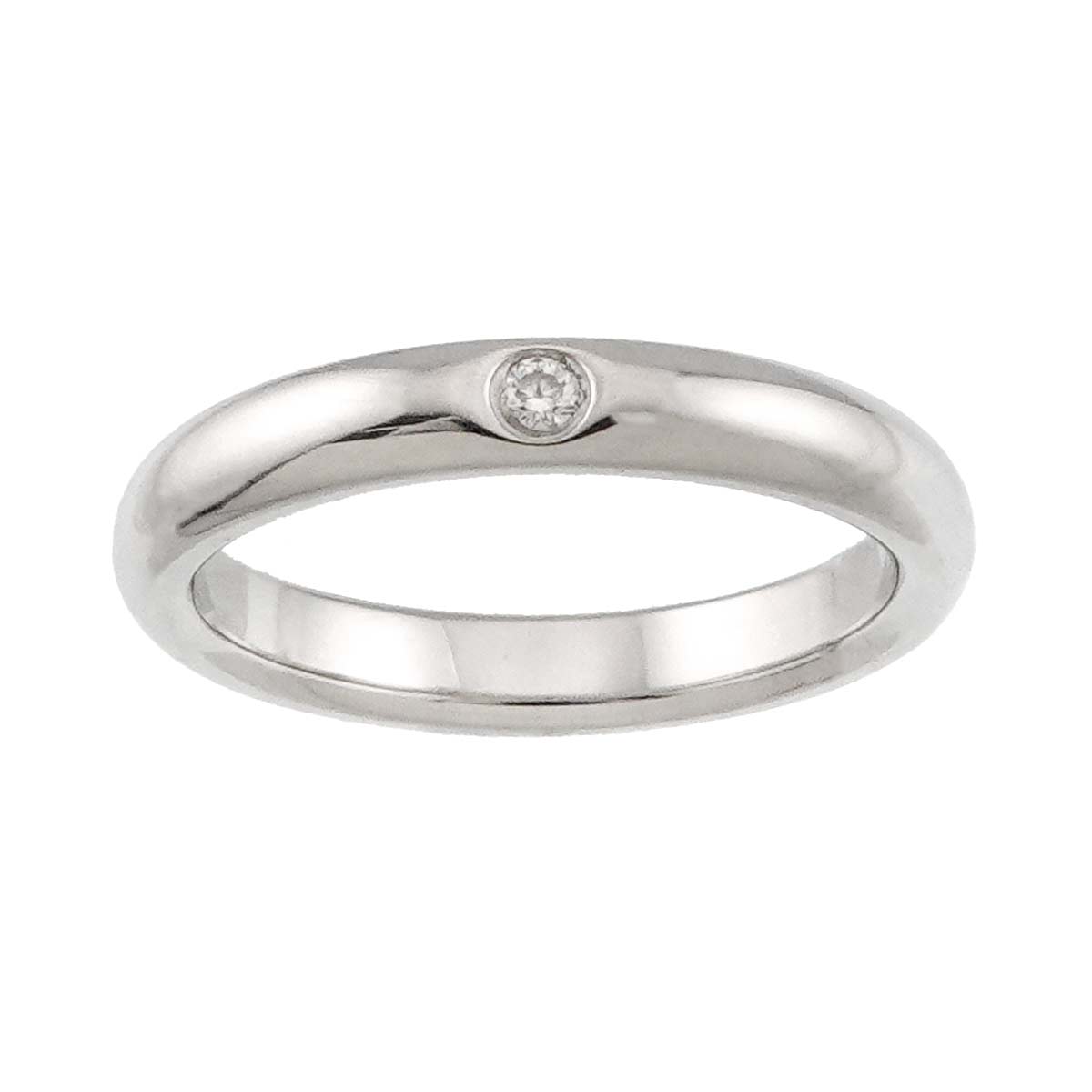 Stacking Band Ring Diamond 1P Platinum Size4(US)