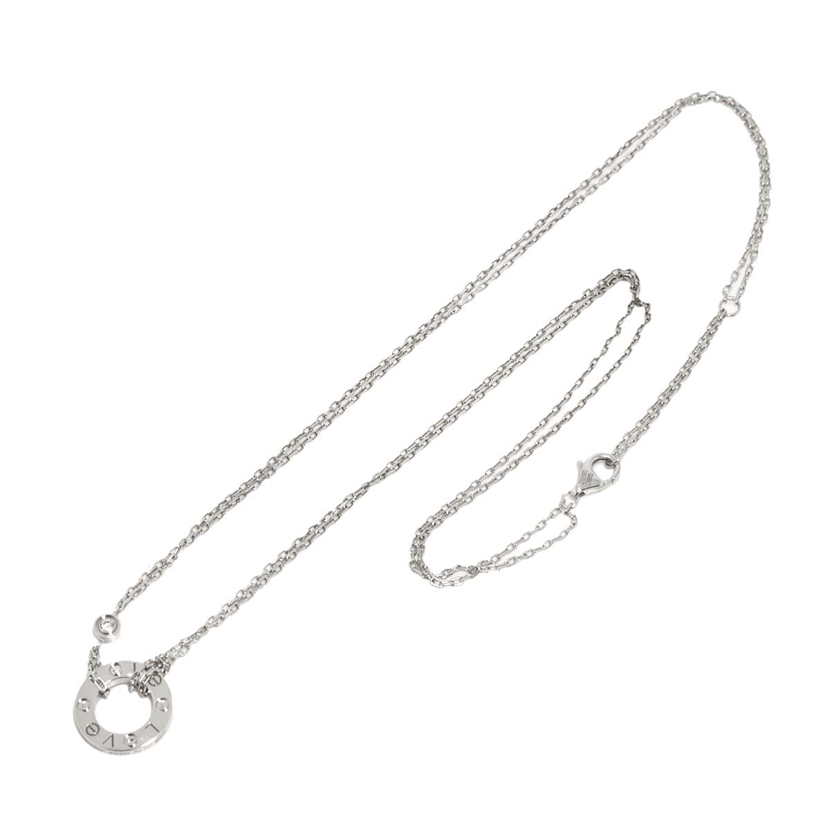 Love Diamond Necklace 18K WG White Gold 750