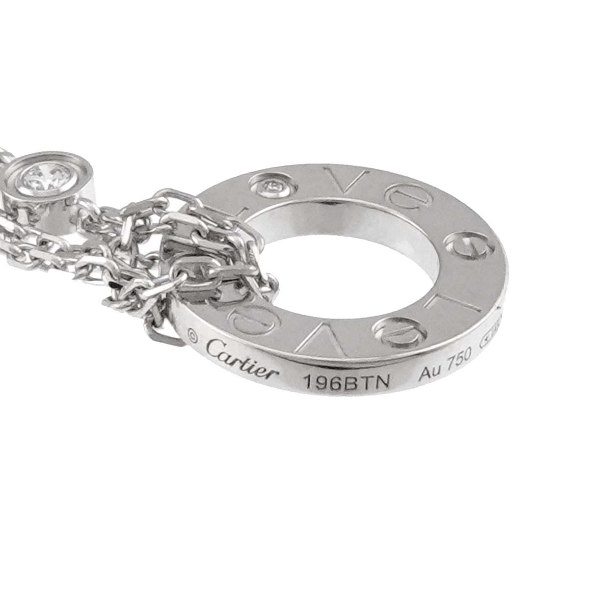 Love Diamond Necklace 18K WG White Gold 750