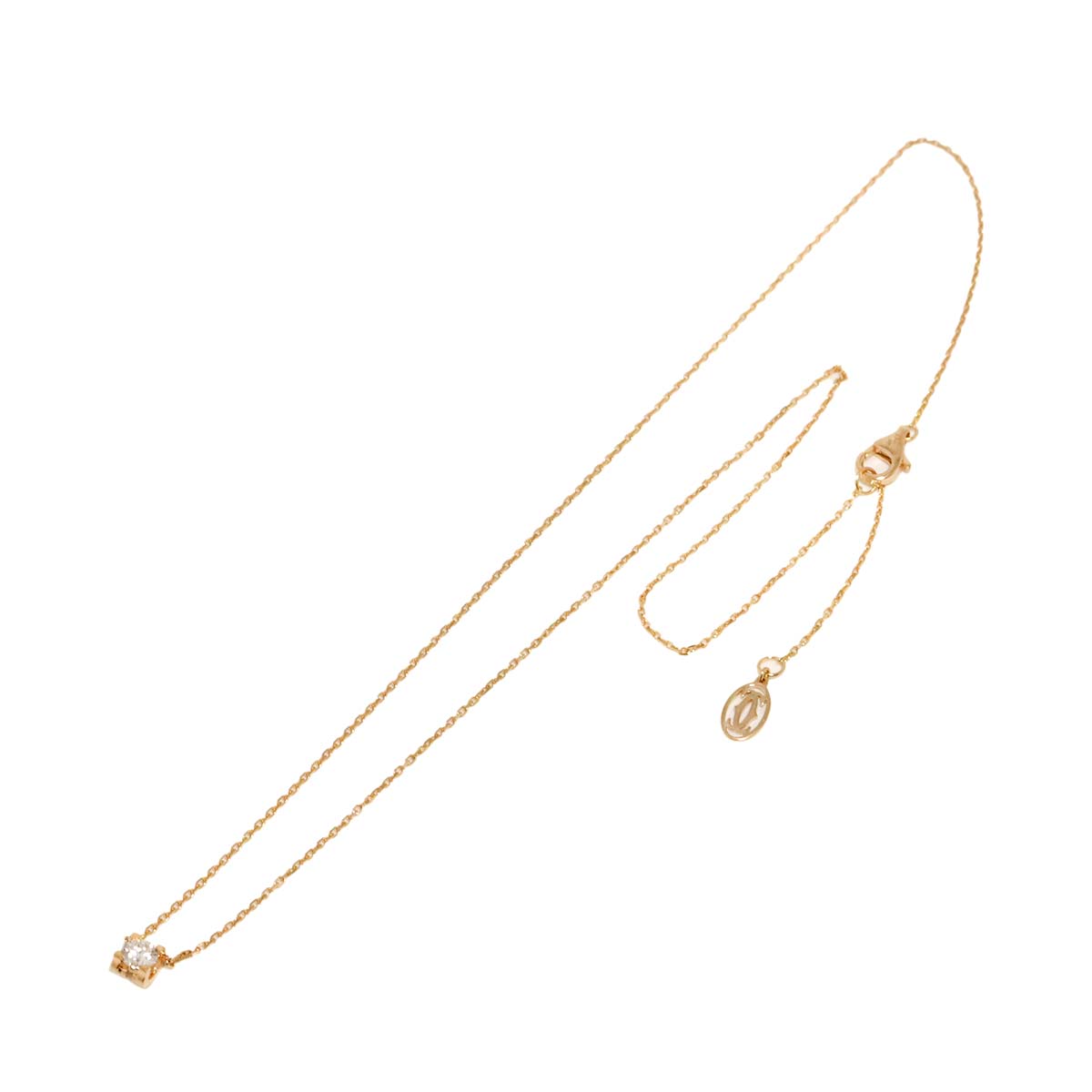 C De Diamond 0.22ct D/IF/3EX Necklace 18K Pink Gold 750