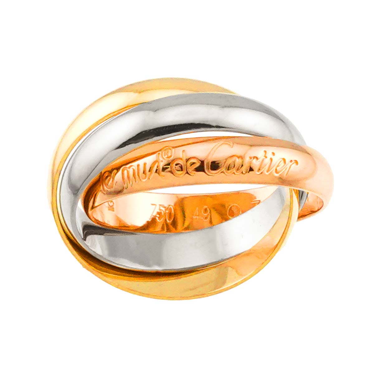 Trinity Ring MM 18K YG WG PG 750 Size49 4.75-5(US)