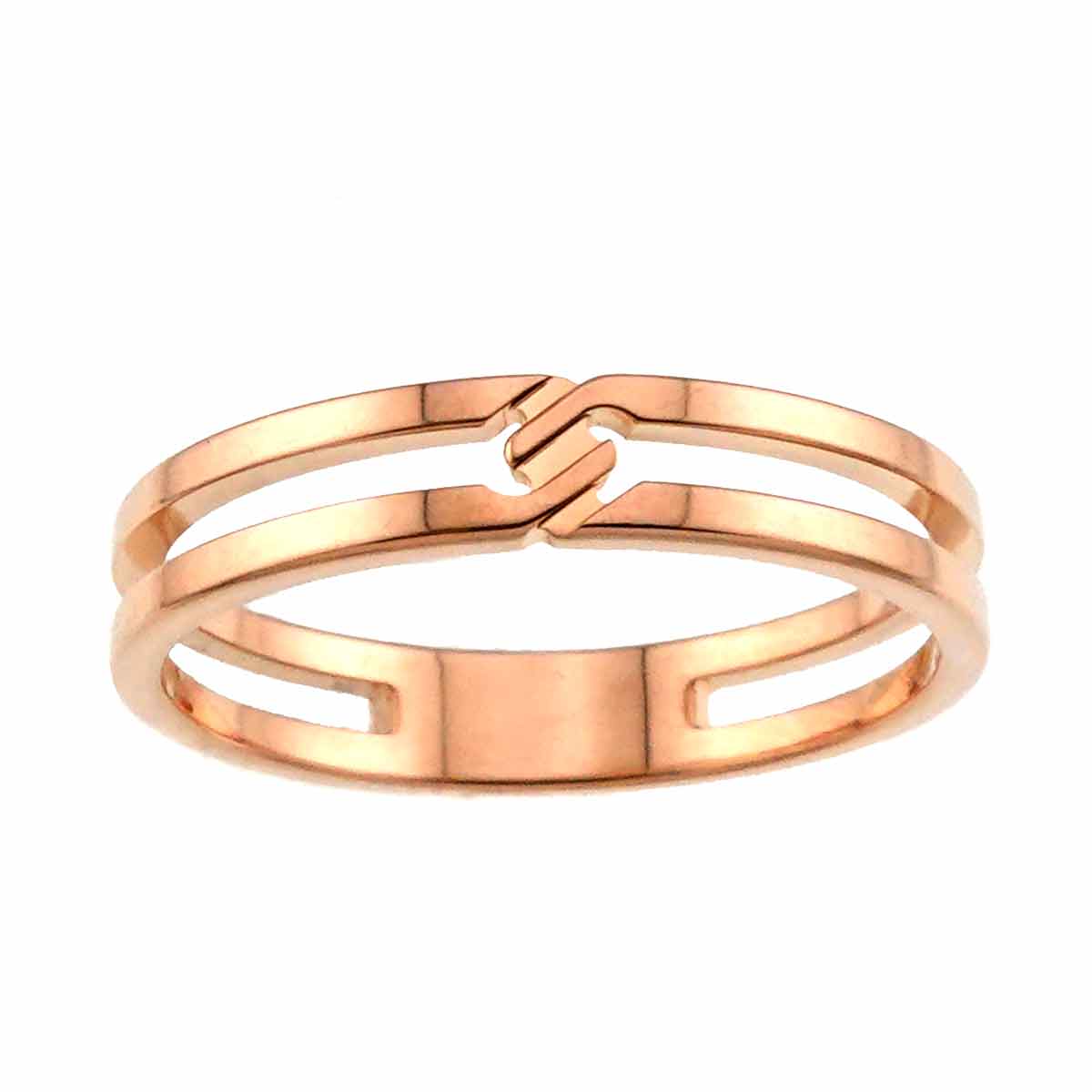 Infinity Ring 18K PG Pink Gold 750 Size17 7.5(US)