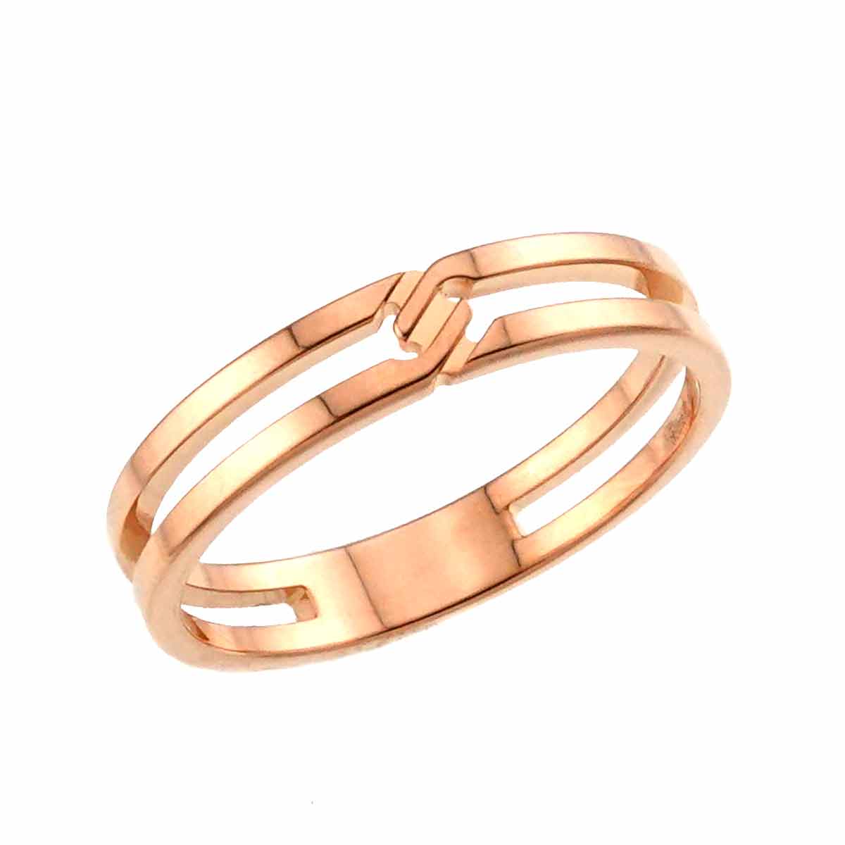 Infinity Ring 18K PG Pink Gold 750 Size17 7.5(US)