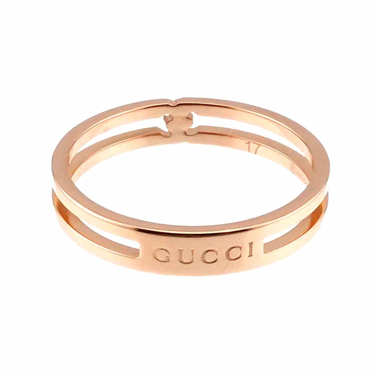 Infinity Ring 18K PG Pink Gold 750 Size17 7.5(US)