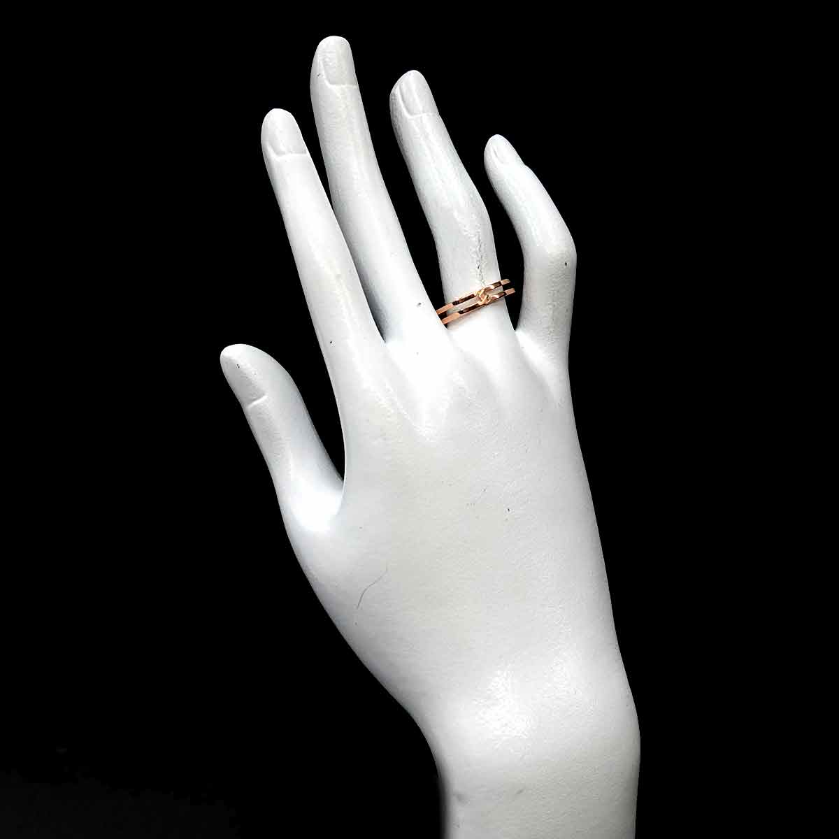 Infinity Ring 18K PG Pink Gold 750 Size17 7.5(US)