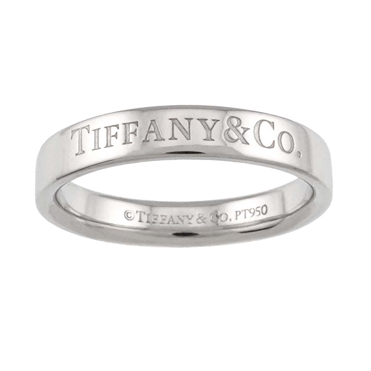 Logo Band Ring Platinum Size4(US)