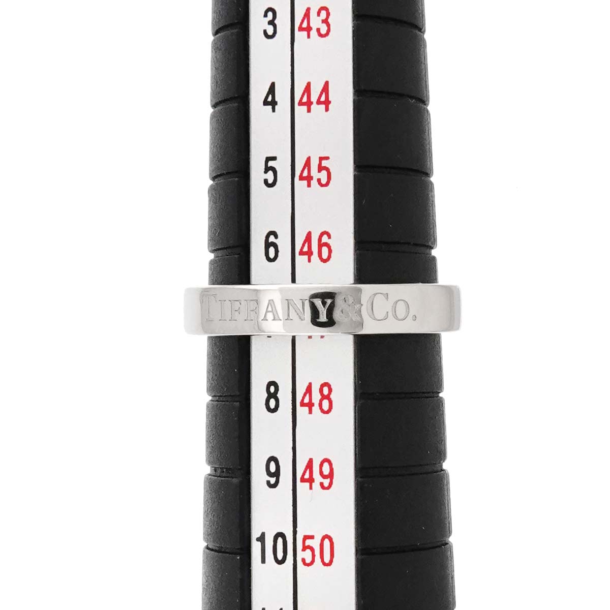 Logo Band Ring Platinum Size4(US)