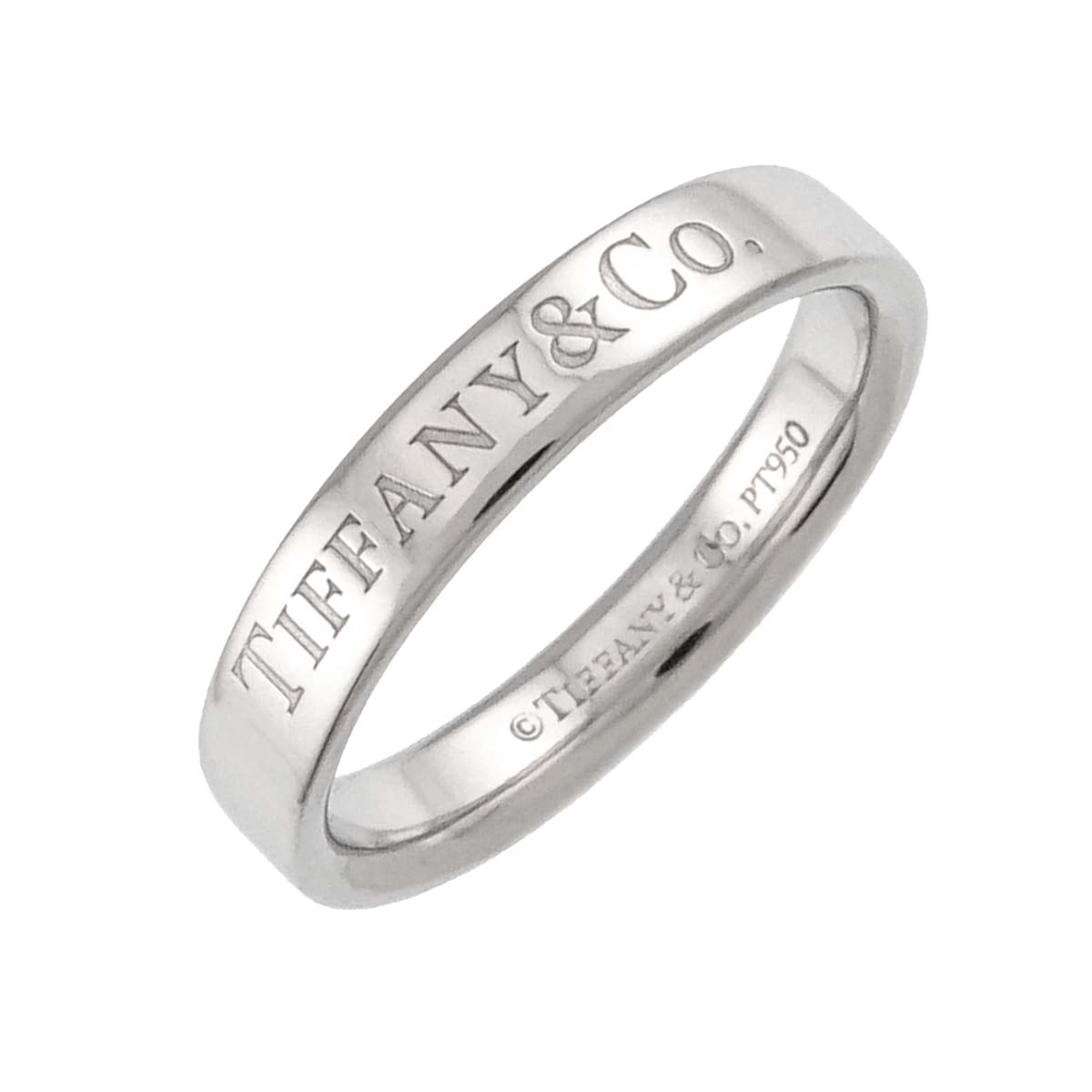 Logo Band Ring Platinum Size4(US)