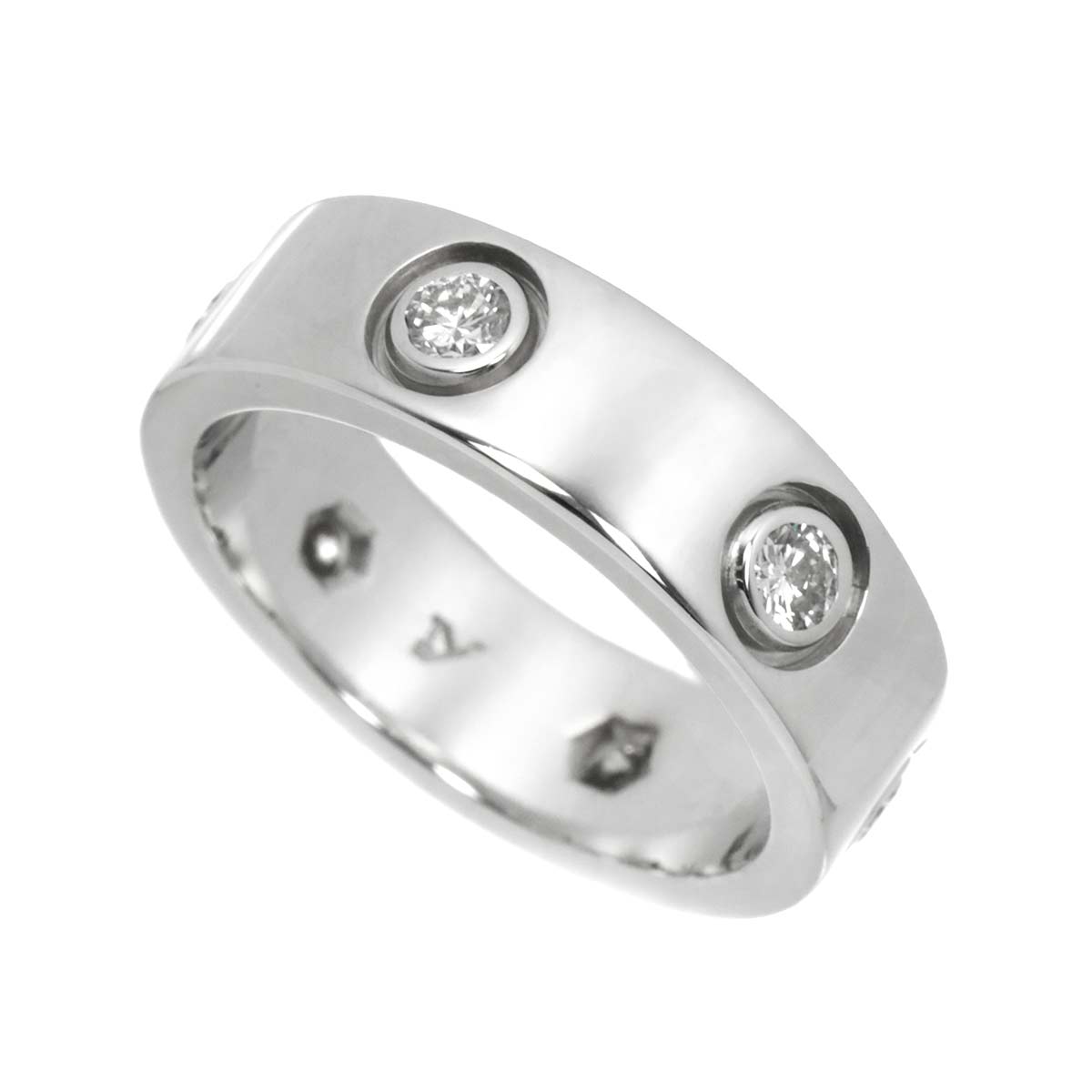 Love Ring Diamond 6P 18K White Gold 750 size49 4.5-4.75(US)