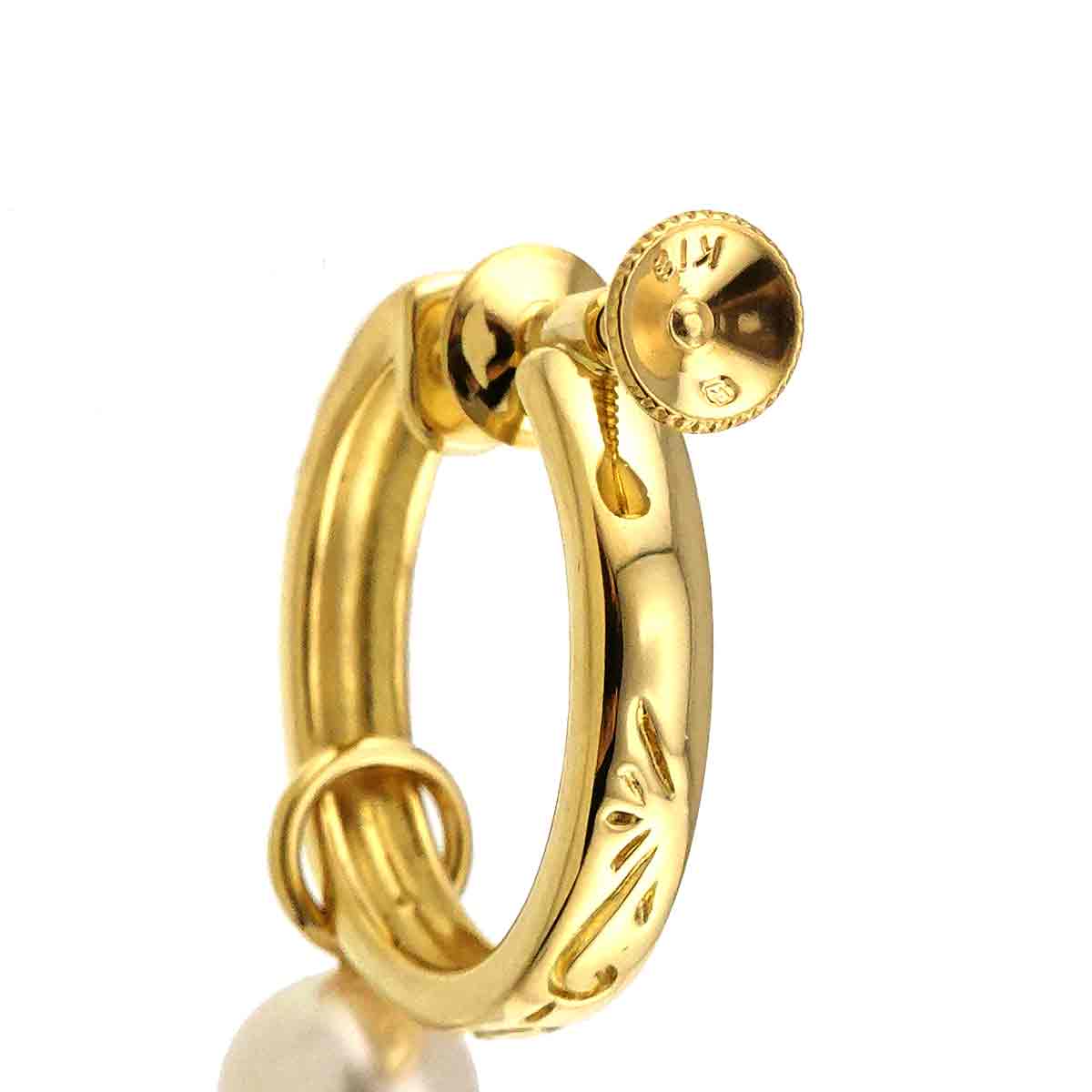 Akoya Pearl 6.5mm Earrings 18K Yellow Gold 750