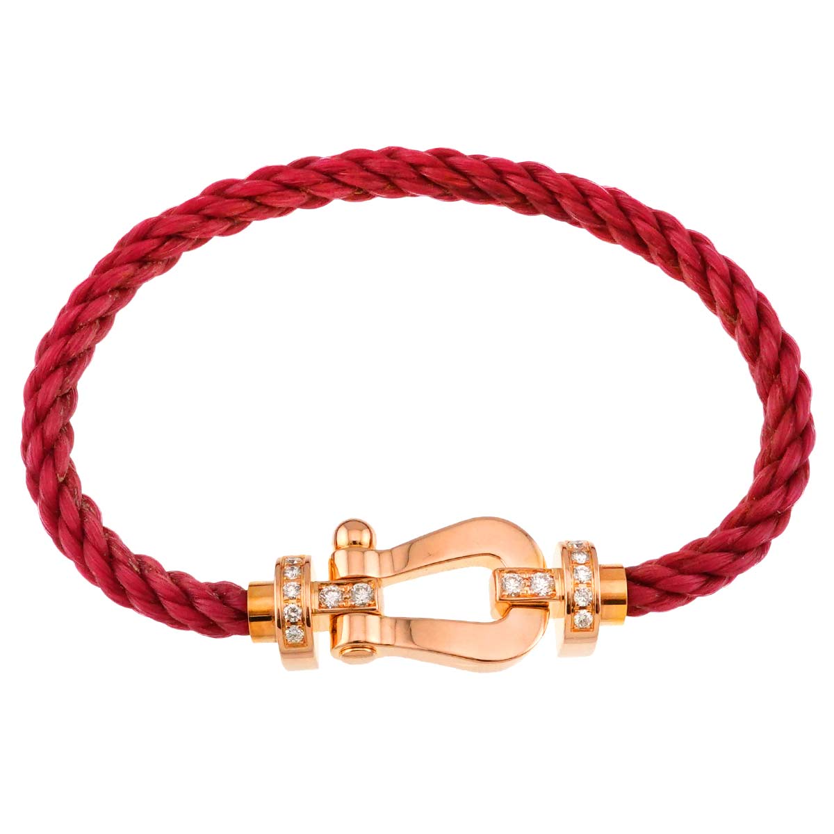 Force 10 LM Half Diamond Bracelet 18K PG 750 Steel size15