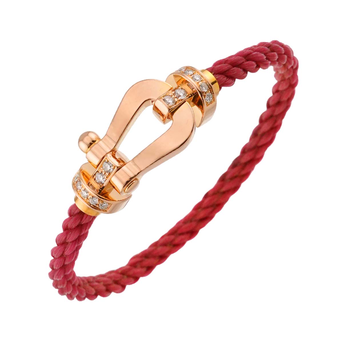 Force 10 LM Half Diamond Bracelet 18K PG 750 Steel size15