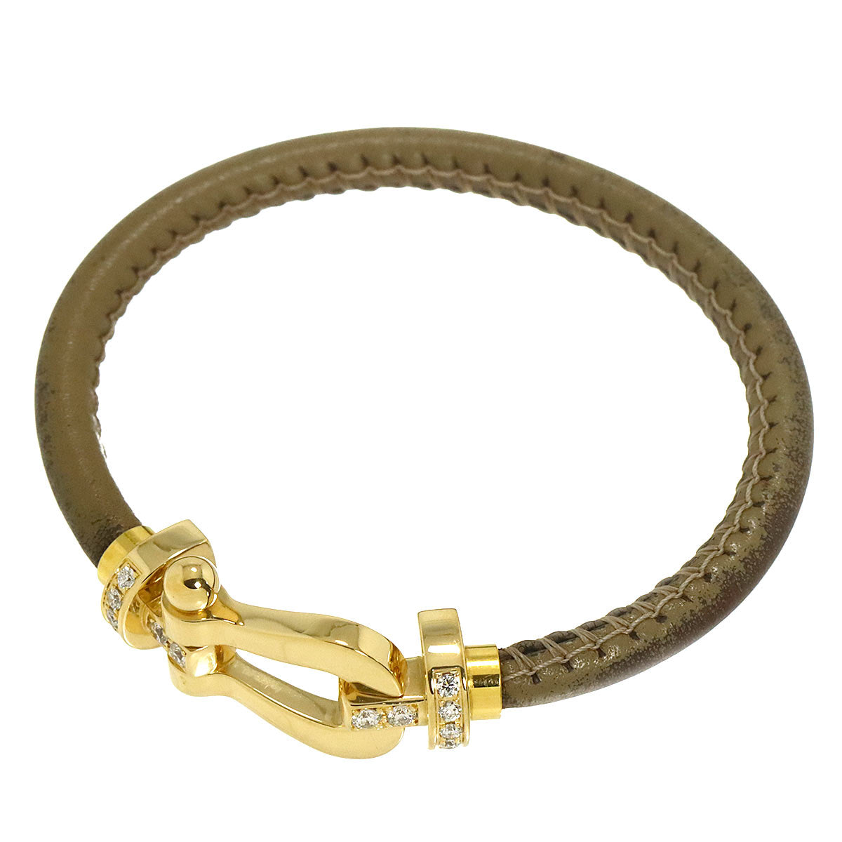 Force 10 Half Diamond Bracelet LM 18K YG 750 Steel Size14