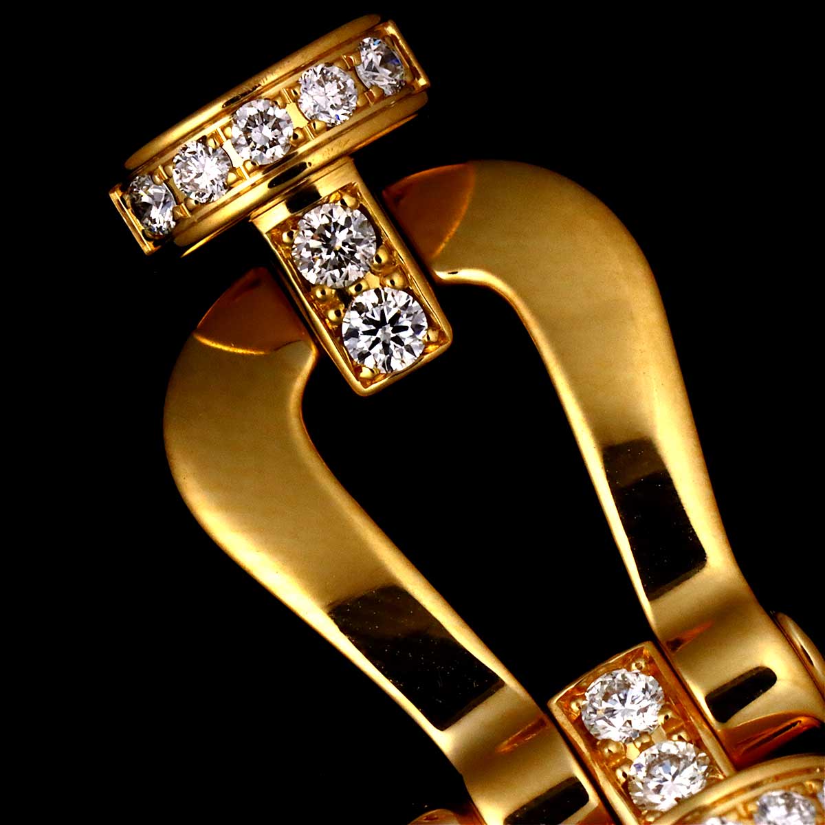 Force 10 Half Diamond Bracelet LM 18K YG 750 Steel Size14