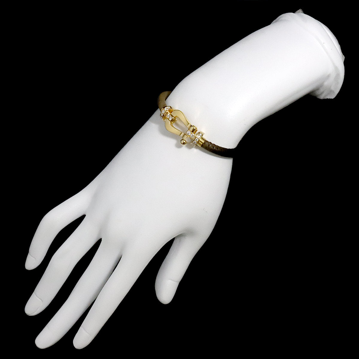 Force 10 Half Diamond Bracelet LM 18K YG 750 Steel Size14