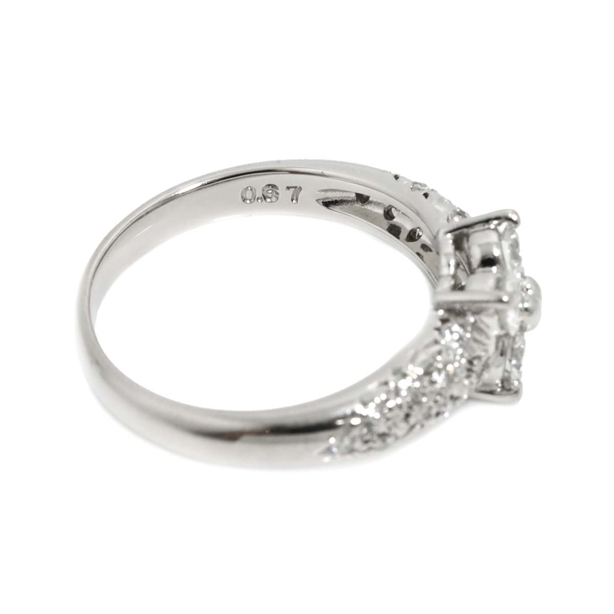 Diamond 0.67ct Ring Platinum size6.25-6.5(US)