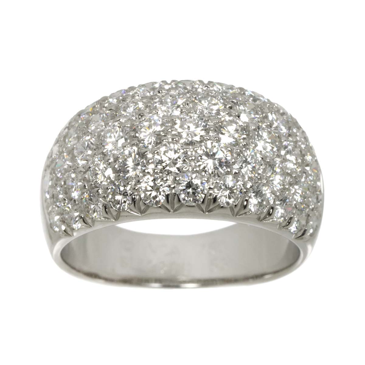 Pave Diamond Ring 18K WG 750 size6-6.25(US)