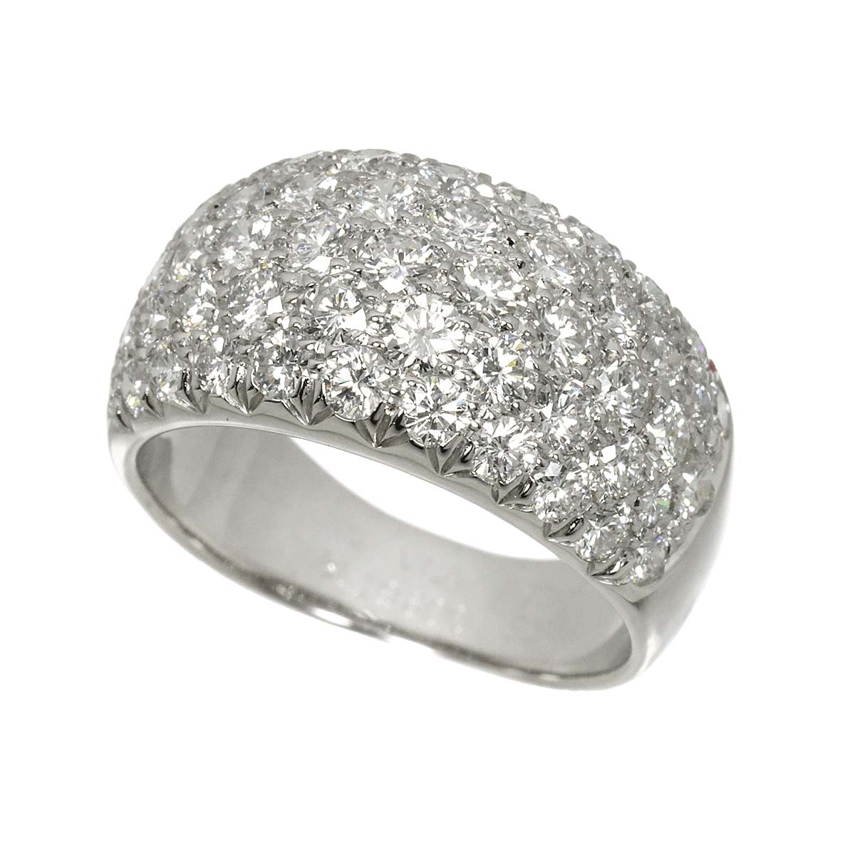 Pave Diamond Ring 18K WG 750 size6-6.25(US)