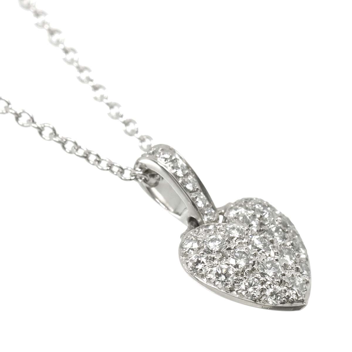 Sentimental Heart Diamond Necklace Platinum