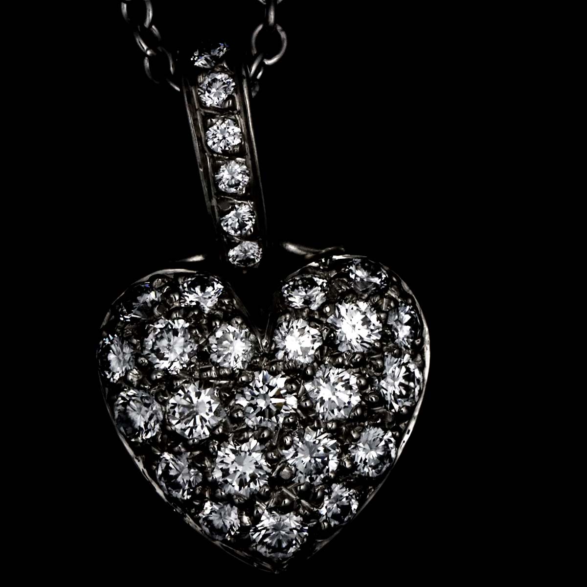 Sentimental Heart Diamond Necklace Platinum
